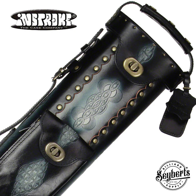 Instroke Saddle DO3 Black Air Brushed 3x7 Pool Cue Case