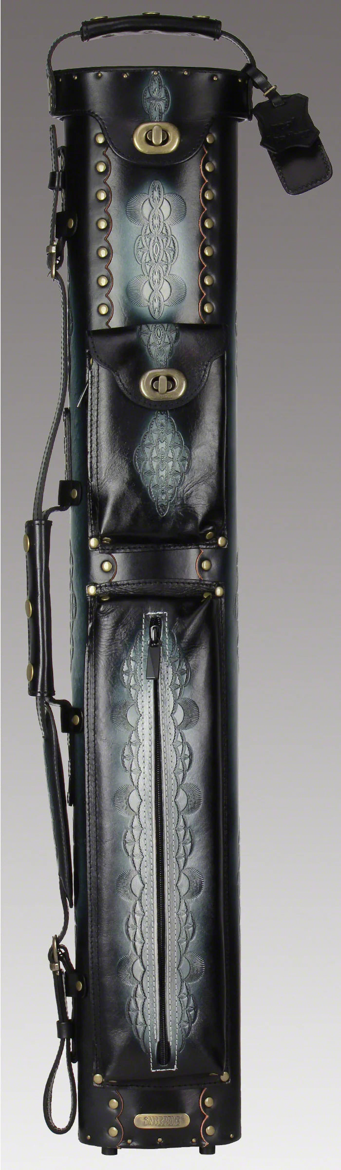 Instroke Saddle DO3 Black Air Brushed 3x7 Pool Cue Case