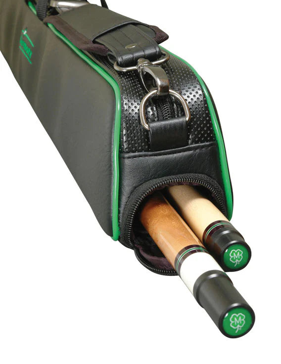 McDermott Hard/Soft Hybrid Black/Green 2x3 Pool Cue Case