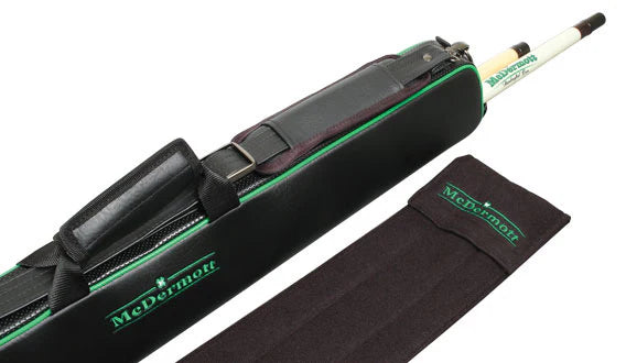 McDermott Hard/Soft Hybrid Black/Green 2x3 Pool Cue Case