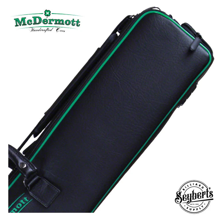 McDermott Hard/Soft Hybrid Black/Green 4x7 Pool Cue Case