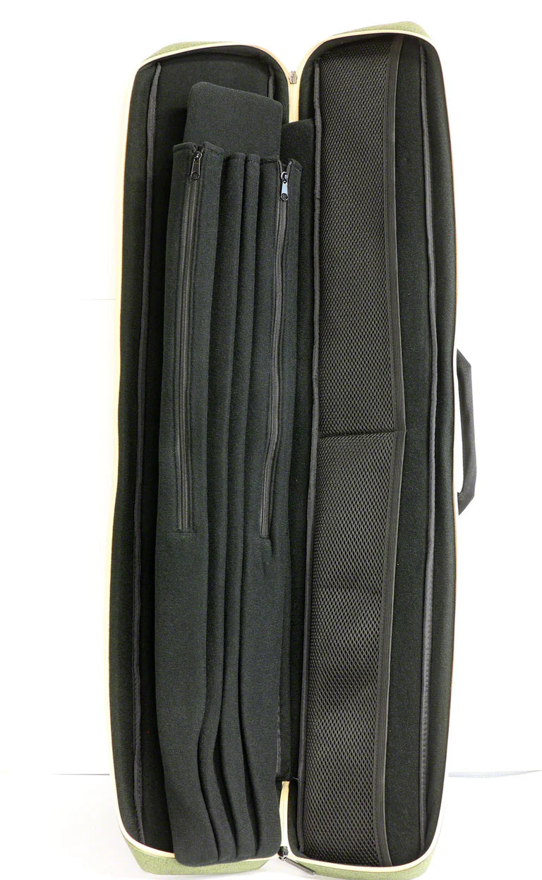 Tiger Canvas Green/Tan Soft 1 x 2 Pool Cue Case