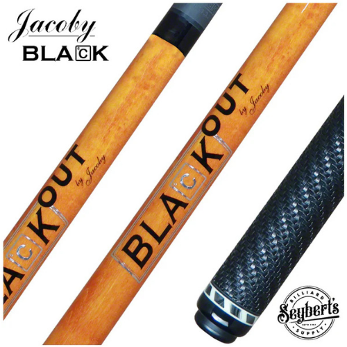 Jacoby BlaCkOut Orange with Sport Wrap Carbon Fiber Break/Jump Cue