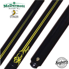 McDermott Stinger Black and Yellow No Wrap Break/Jump Cue