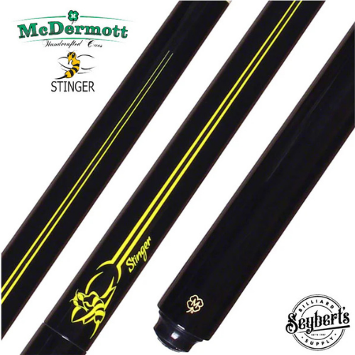 McDermott Stinger Black and Yellow No Wrap Break/Jump Cue