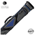 Lucasi Hybrid Rival Grey and Blue 3x4 Pool Cue Case