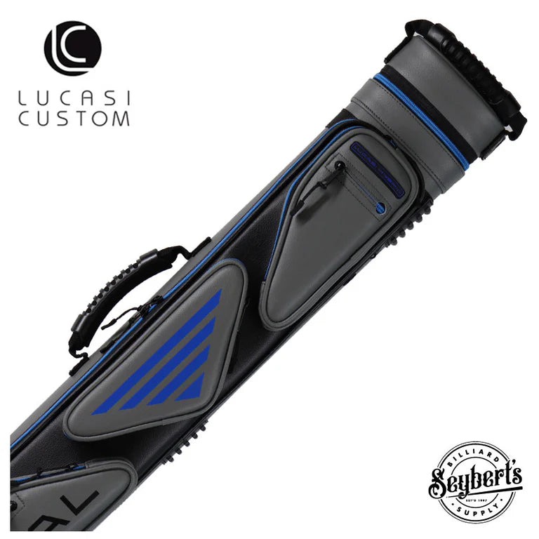 Lucasi Hybrid Rival Grey and Blue 3x4 Pool Cue Case