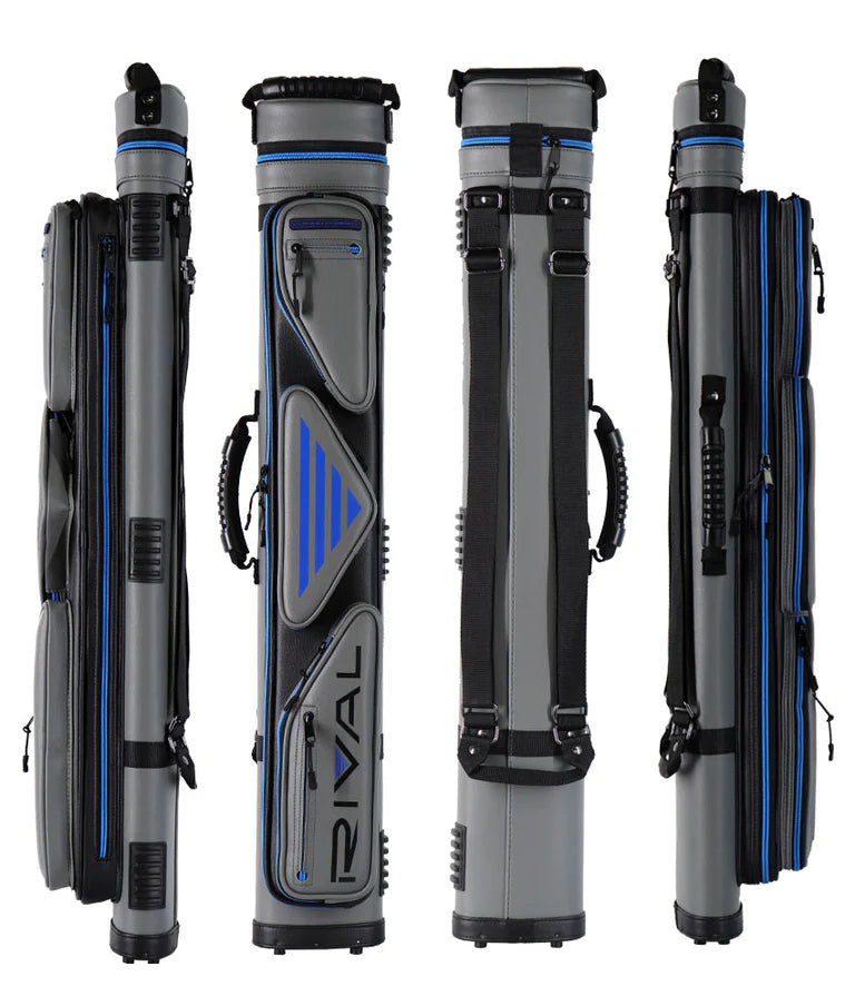 Lucasi Hybrid Rival Grey and Blue 3x4 Pool Cue Case