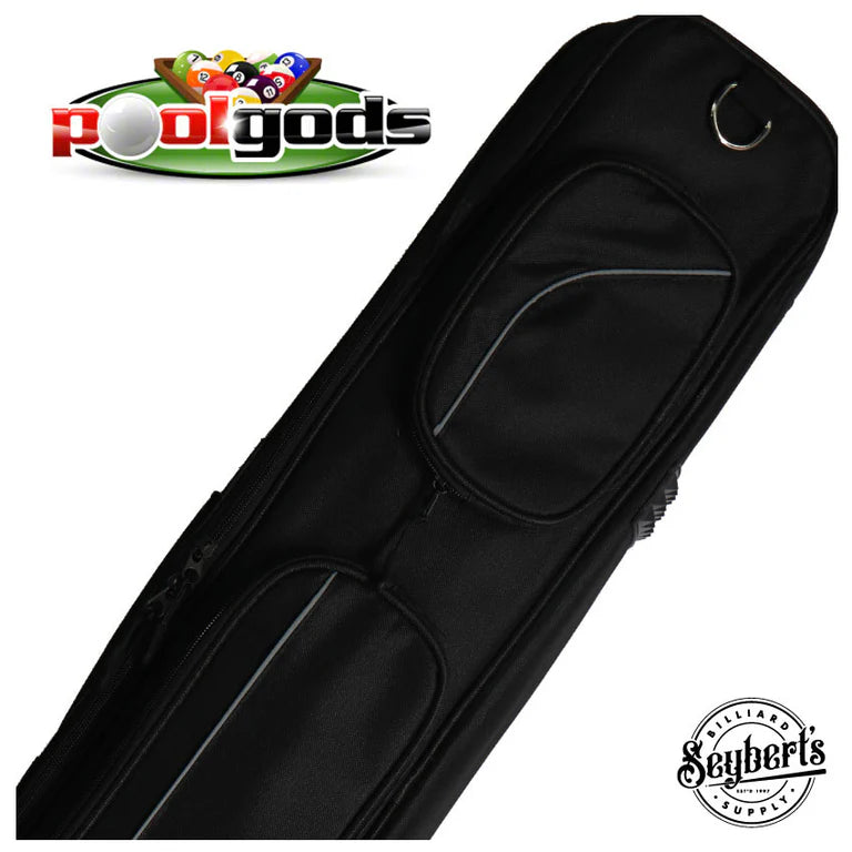 Pool Gods Black 3x4 Soft Pool Cue Case