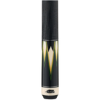 Predator Truesplice 16 Ebony Forearm with Green and Yellow Veneers Pool Cue with Lizard Wrap - Radial
