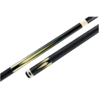 Predator Truesplice 16 Ebony Forearm with Green and Yellow Veneers Pool Cue with Lizard Wrap - Radial