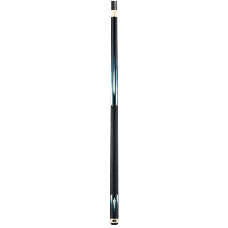 Predator Truesplice 16 Ebony Forearm with Green and Yellow Veneers Pool Cue with Lizard Wrap - Radial