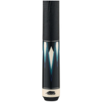 Predator Truesplice 16 Ebony Forearm with Green and Yellow Veneers Pool Cue with Lizard Wrap - Radial