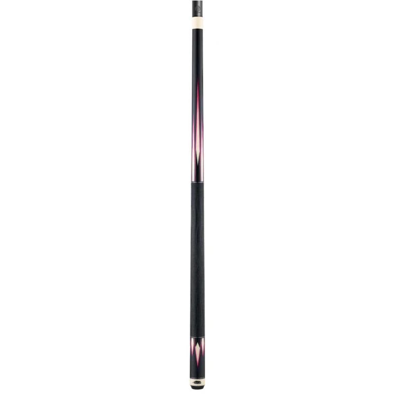 Predator Truesplice 16 Ebony Forearm with Green and Yellow Veneers Pool Cue with Lizard Wrap - Radial
