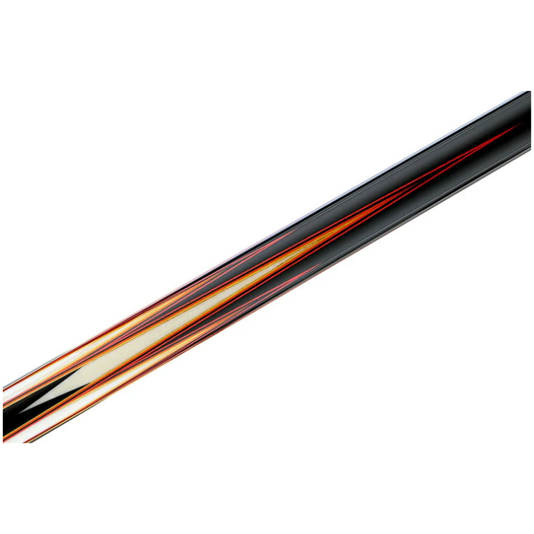Predator Truesplice 16 Ebony Forearm with Green and Yellow Veneers Pool Cue with Lizard Wrap - Radial
