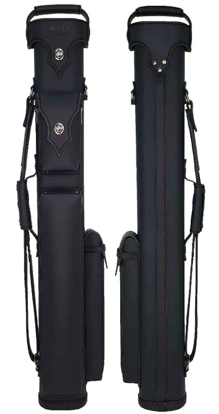 Holly Monochrome Stitched Black 2x4 Pool Cue Case