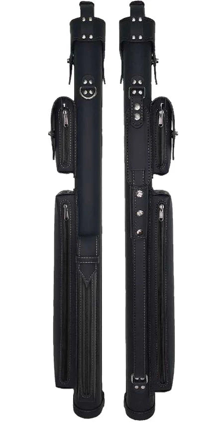 Holly Monochrome Stitched Black 2x4 Pool Cue Case