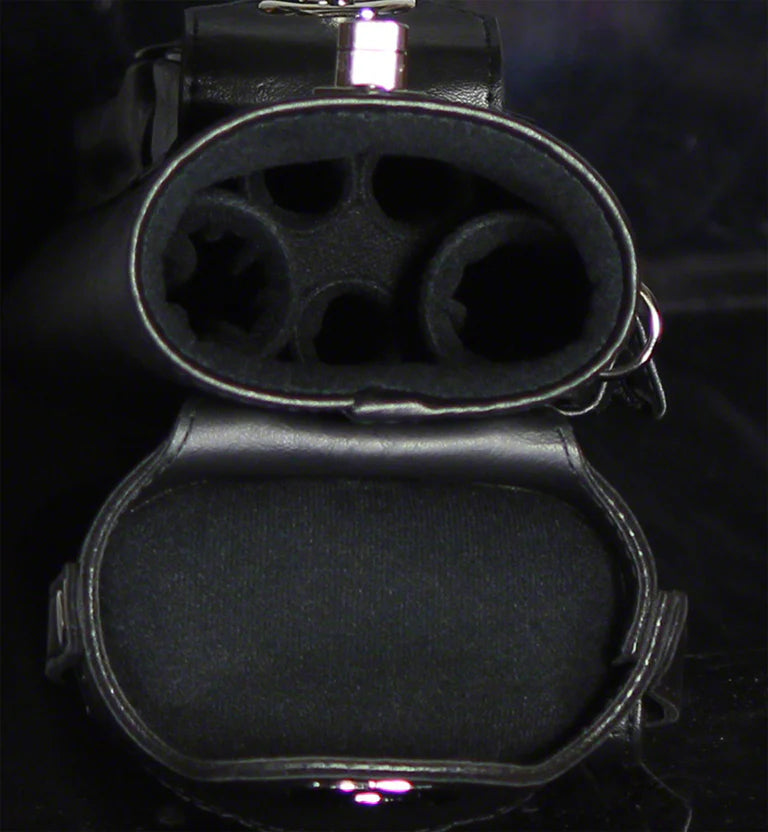 Instroke Geo Leather Black/Burgundy 2x3 Pool Cue Case
