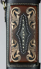 Volturi Custom Venice Black/Tan 3x6 Hard Pool Cue Case