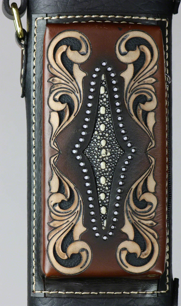 Volturi Custom Venice Black/Tan 3x6 Hard Pool Cue Case